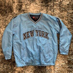 Vintage Steve & Barrys Mens Light Blue New York Jacket Size XL